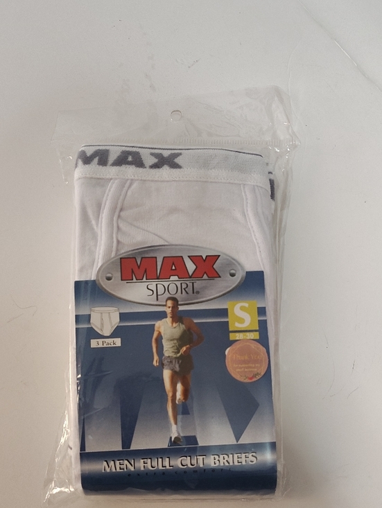 Max Sport Other - Vtg MAX Sport Men’s White Full-Cut White Briefs - 3 Pack - Size 28-30